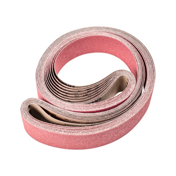 PFERD ceramic grain abrasive belt BA 75x2500mm CO40 maximum stock removal on steel - Sanding belt for belt sander