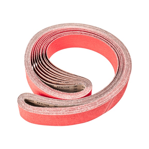 PFERD ceramic grain abrasive belt BA 75x2500mm CO-COOL36 for grinding stainless steel - Sanding belt for belt sander