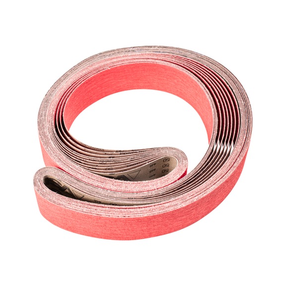 PFERD Keramikkorn Schleifband BA 75x2500mm CO-COOL50 für Edelstahl-Schliff - Schleifband für Bandschleifer