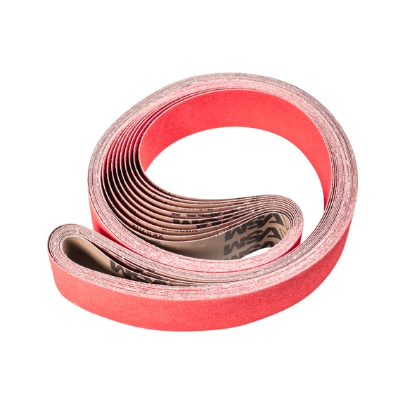 PFERD Keramikkorn Schleifband BA 75x2500mm CO-COOL60 für Edelstahl-Schliff - Schleifband für Bandschleifer