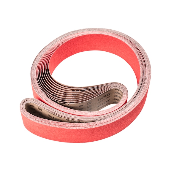 PFERD ceramic grain abrasive belt BA 75x2500mm CO-COOL80 for grinding stainless steel - Sanding belt for belt sander
