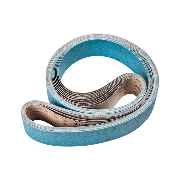 PFERD zirconium abrasive belt BA 75x2500mm Z60 for high stock removal with belt grinder - Sanding belt for belt sander