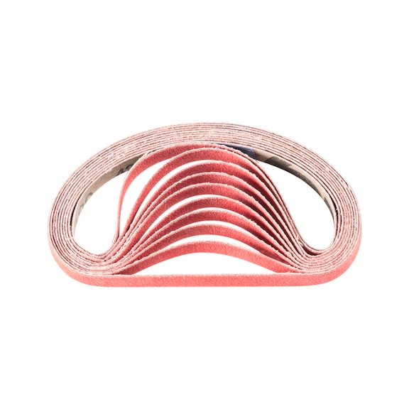 PFERD Keramikkorn Schleifband BA 9x305 mm CO-COOL120 für Edelstahl-Schliff - Schleifband für Bandschleifer