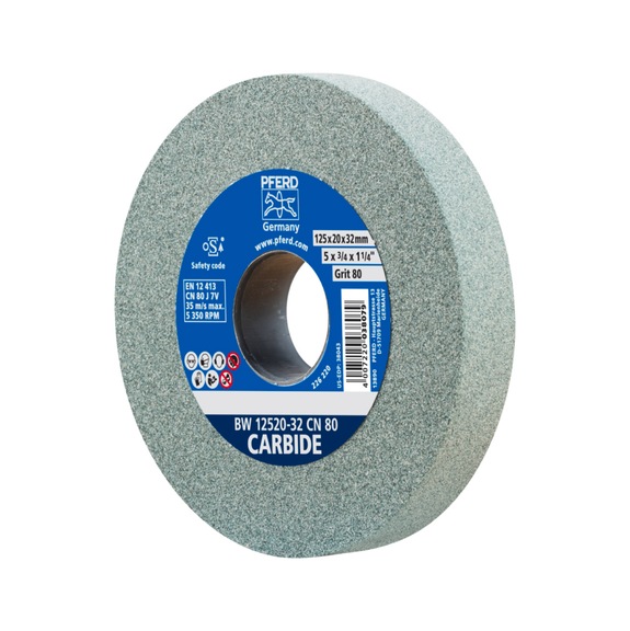 PFERD sanding block wheel diameter 125x20mm bore diameter 32 mm SiC80 - Grinding wheel/grinding stone
