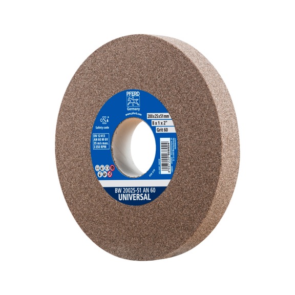 PFERD Schleifbockscheibe Durchmesser 200x25 mm Bohrung-Durchmesser 51 mm A60 - Schleifscheibe/Schleifstein