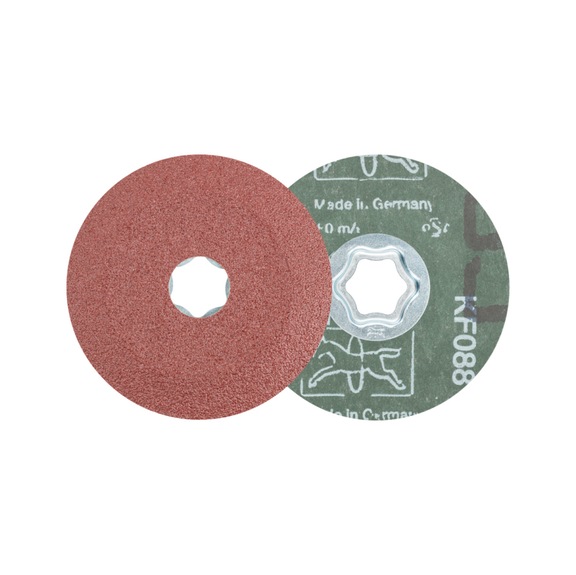 PFERD COMBICLICK corundum fiber disc diameter 100mm A60 universal - Abrasive tool made of abrasive on a base