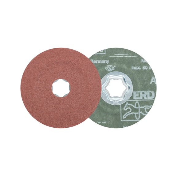 PFERD COMBICLICK corundum fiber disc diameter 100mm A80 universal - Abrasive tool made of abrasive on a base