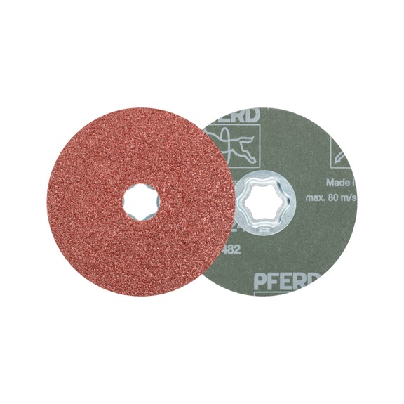PFERD COMBICLICK corundum fiber disc diameter 115 mm A24 universal - Abrasive tool made of abrasive on a base