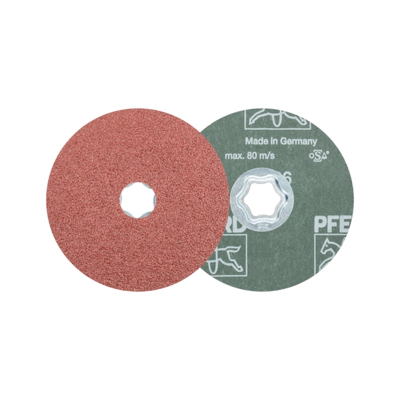 PFERD COMBICLICK corundum fiber disc diameter 115 mm A36 universal - Abrasive tool made of abrasive on a base