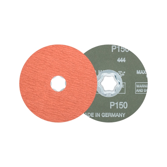 PFERD COMBICLICK corundum fiber disc diameter 115 mm A-COOL150 for stainless steel - Abrasive tool made of abrasive on a base