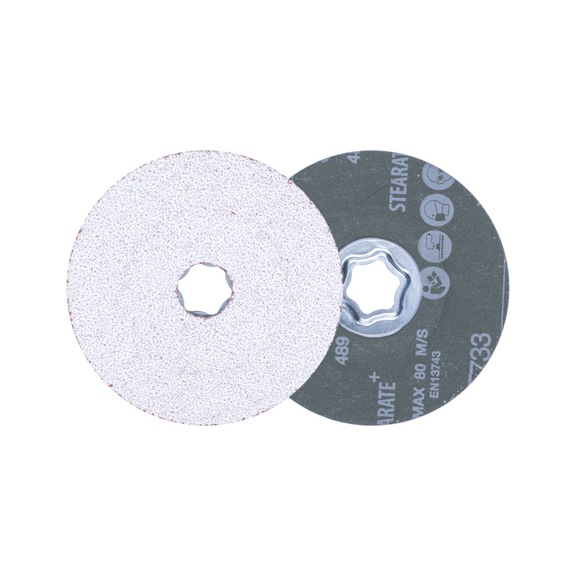 PFERD COMBICLICK ceramic grain fiber disc diameter 115 mm CO-ALU36 NE Metals - Abrasive tool made of abrasive on a base