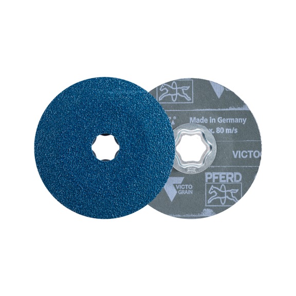 PFERD COMBICLICK fiber disc diameter 115 mm VICTOGRAIN 60 - Abrasive tool made of abrasive on a base