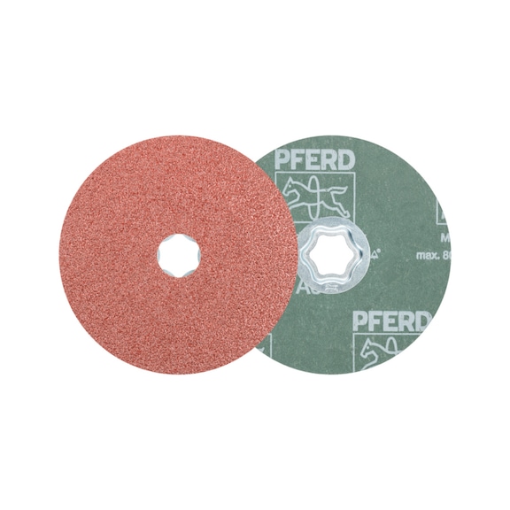 PFERD COMBICLICK corundum fiber disc diameter 125 mm A36 universal 10 - Abrasive tool made of abrasive on a base