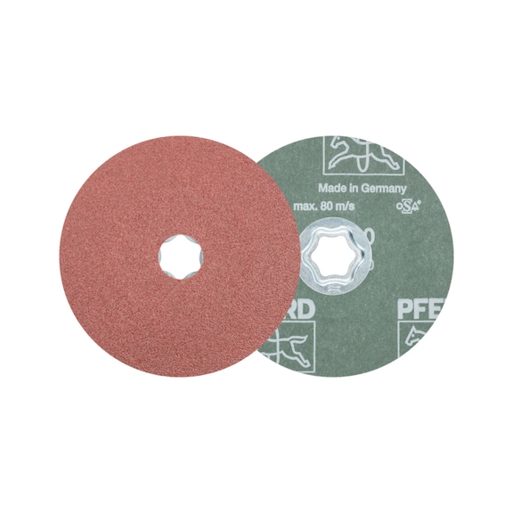 PFERD COMBICLICK corundum fiber disc diameter 125 mm A60 universal - Abrasive tool made of abrasive on a base