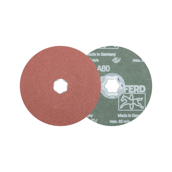 PFERD COMBICLICK corundum fiber disc diameter 125 mm A80 universal 10 - Abrasive tool made of abrasive on a base