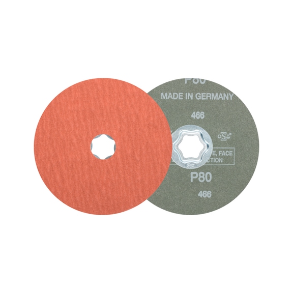 PFERD COMBICLICK corundum fiber disc diameter 125 mm A-COOL80 for stainless steel - Abrasive tool made of abrasive on a base
