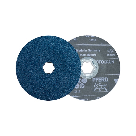 PFERD COMBICLICK fiber disc diameter 125 mm VICTOGRAIN 80 - Abrasive tool made of abrasive on a base