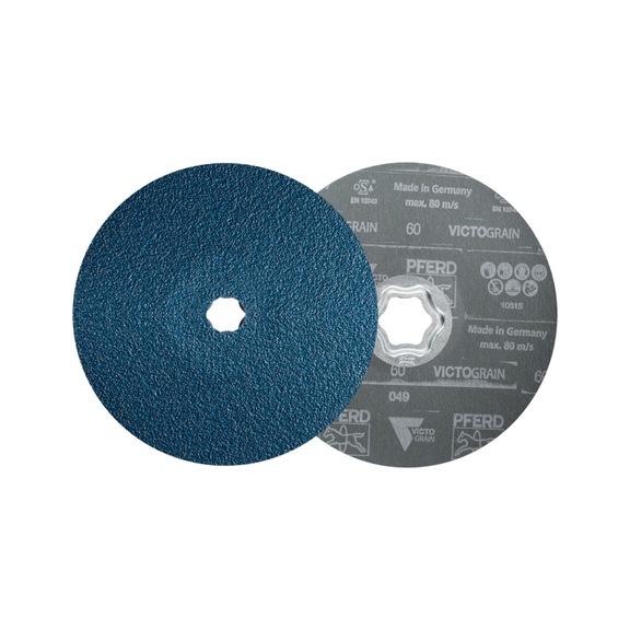 PFERD COMBICLICK fiber disc diameter 180mm VICTOGRAIN 60 - Abrasive tool made of abrasive on a base
