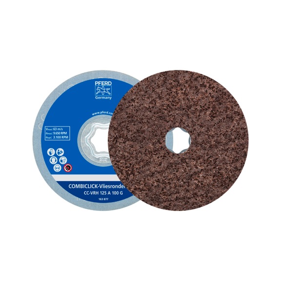 PFERD COMBICLICK hard fleece probe CC diameter 125 mm A100G 2 - Abrasive tool made of abrasive on a base