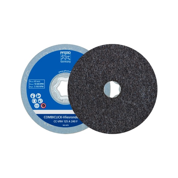 PFERD COMBICLICK hard fleece probe CC diameter 125 mm A240F - Abrasive tool made of abrasive on a base
