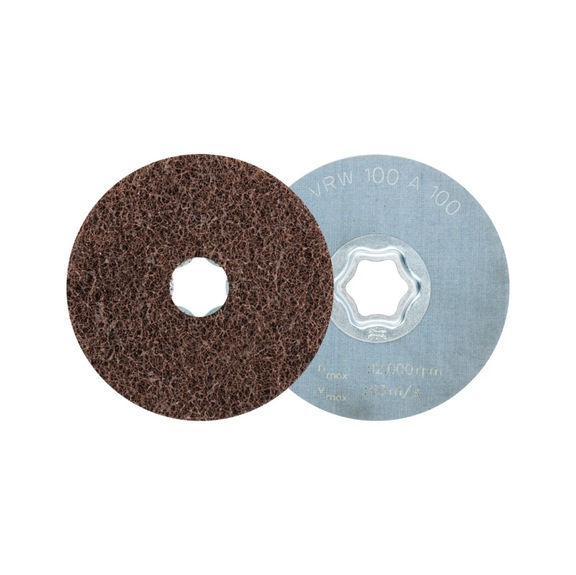 PFERD COMBICLICK soft fleece probe CC diameter 100mm A100 for cleaning - Abrasive tool made of abrasive on a base