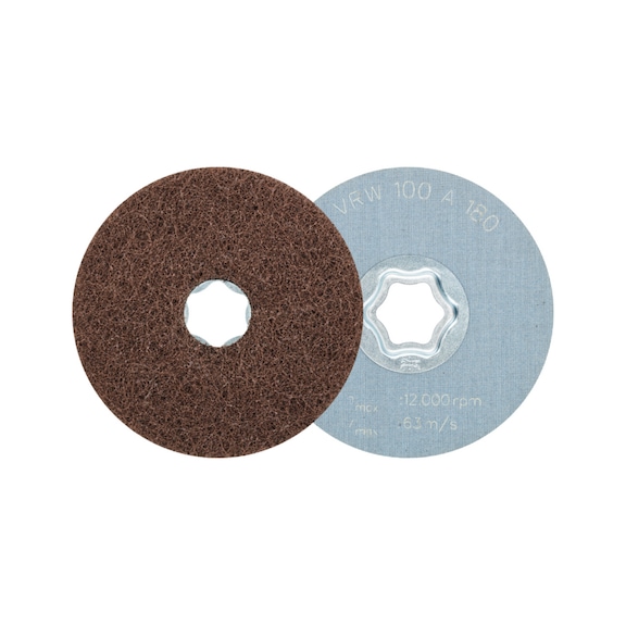 PFERD COMBICLICK soft fleece probe CC diameter 100mm A180 for cleaning - Abrasive tool made of abrasive on a base