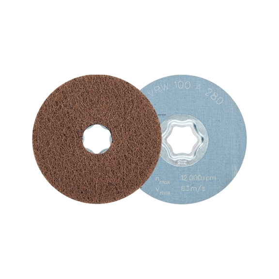 PFERD COMBICLICK soft fleece probe CC diameter 100mm A280 for cleaning - Abrasive tool made of abrasive on a base