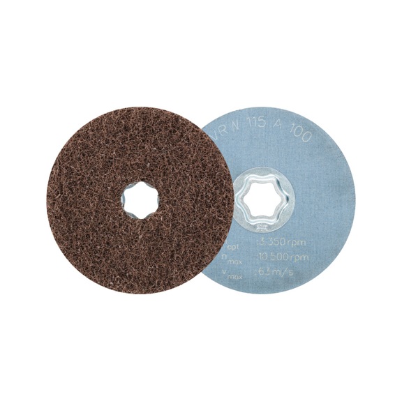 PFERD COMBICLICK soft fleece probe CC diameter 115 mm A100 for cleaning - Abrasive tool made of abrasive on a base