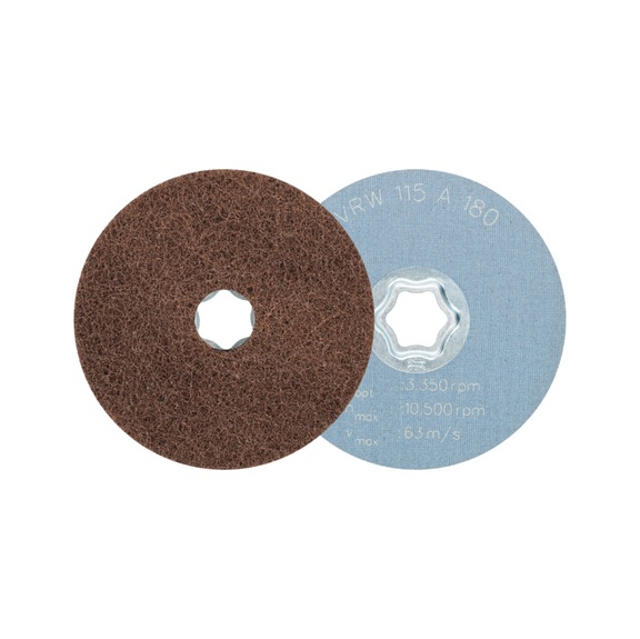 PFERD COMBICLICK soft fleece probe CC diameter 115 mm A180 for cleaning - Abrasive tool made of abrasive on a base