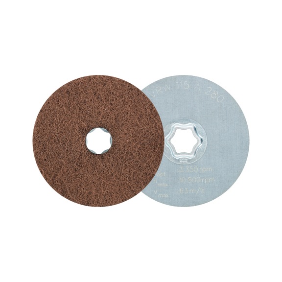 PFERD COMBICLICK soft fleece probe CC diameter 115 mm A280 for cleaning - Abrasive tool made of abrasive on a base