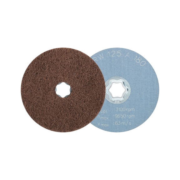 PFERD COMBICLICK soft fleece probe CC diameter 125 mm A180 for cleaning - Abrasive tool made of abrasive on a base