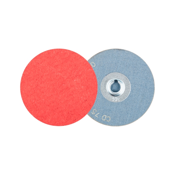 PFERD COMBIDISC Keramikkorn Schleifblatt CD Durchmesser 75mm CO-COOL80 für Stahl - Schleifwerkzeug aus Schleifmittel auf Unterlage
