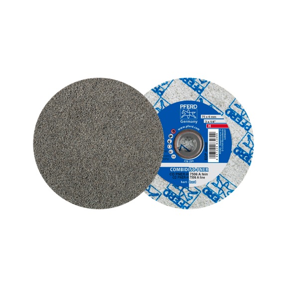 PFERD COMBIDISC verpresste Vliesronde CD PNER Durchmesser 75 mm Hart A Fein - Vlies-Schleifscheibe