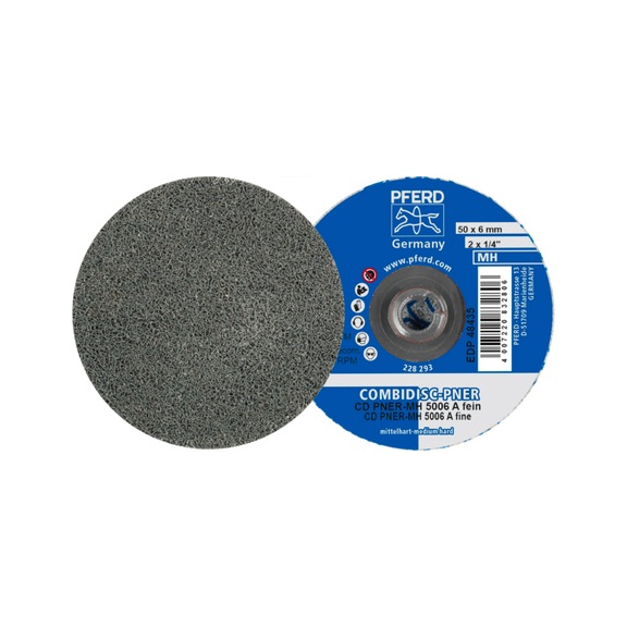PFERD COMBIDISC verpresste Vliesronde CD PNER Durchmesser 50mm Mittelhart A Fein - Vlies-Schleifscheibe