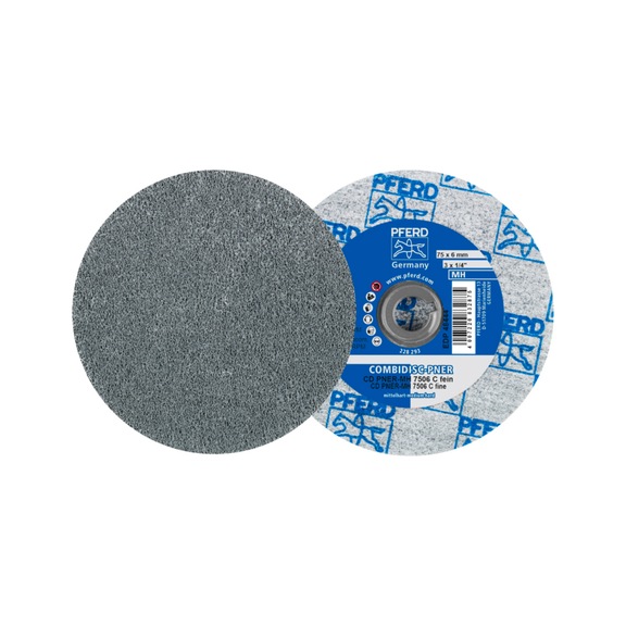 PFERD COMBIDISC pressed fleece blank CD PNER 75mm medium hard SIC fine for finish - Non-woven grinding wheel