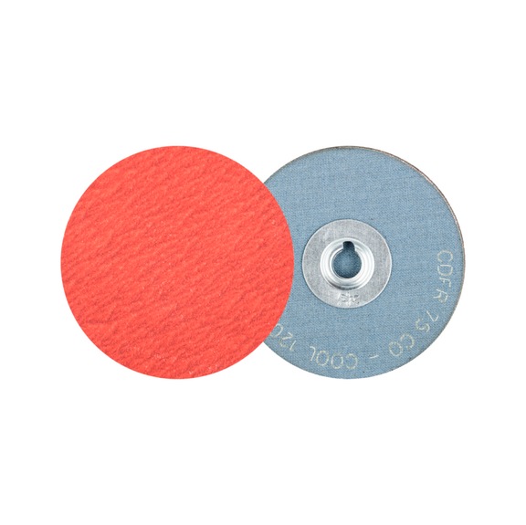 PFERD COMBIDISC Keramikkorn Mini-Fiberscheibe CDF 75 mm CO-COOL120 für Stahl - Schleifwerkzeug aus Schleifmittel auf Unterlage