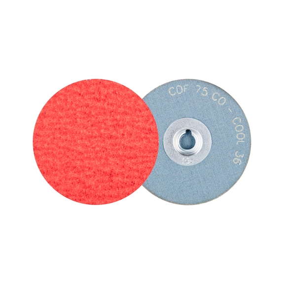 PFERD COMBIDISC Keramikkorn Mini-Fiberscheibe CDF Durchmesser 75 mm CO-COOL36 - Schleifwerkzeug aus Schleifmittel auf Unterlage