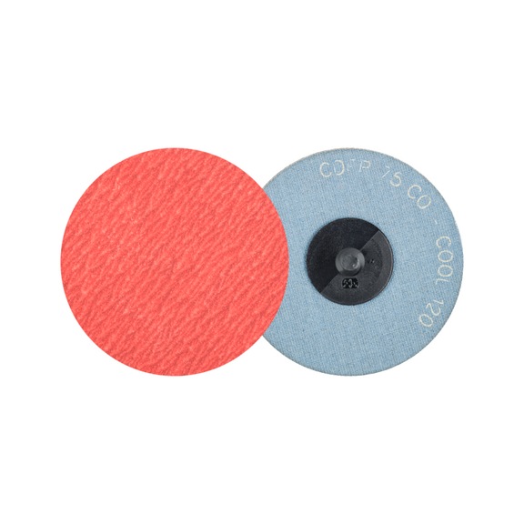 PFERD COMBIDISC Keramikkorn Mini-Fiberscheibe CDFR Durchmesser 75mm CO-COOL120 - Schleifwerkzeug aus Schleifmittel auf Unterlage