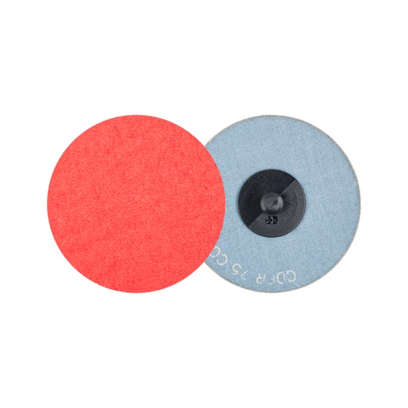 PFERD COMBIDISC Keramikkorn Mini-Fiberscheibe CDFR 75 mm CO-COOL36 für Stahl - Schleifwerkzeug aus Schleifmittel auf Unterlage