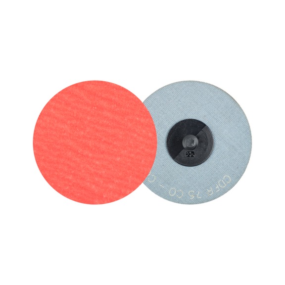 PFERD COMBIDISC Keramikkorn Mini-Fiberscheibe CDFR 75 mm CO-COOL80 für Stahl - Schleifwerkzeug aus Schleifmittel auf Unterlage
