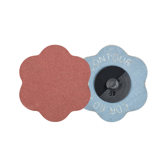 PFERD COMBIDISC Korund Schleifblatt CDR Durchmesser 60mm A180 CONTOUR - Schleifwerkzeug aus Schleifmittel auf Unterlage