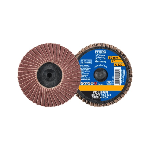 PFERD COMBIDISC corundum Mini-POLIFAN CDR diameter 50 mm A120 universal - Abrasive tool made of abrasive on a base