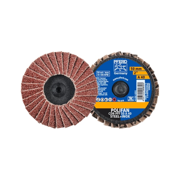 PFERD COMBIDISC corundum mini-POLIFAN CDR diameter 50mm A40 universal - Abrasive tool made of abrasive on a base