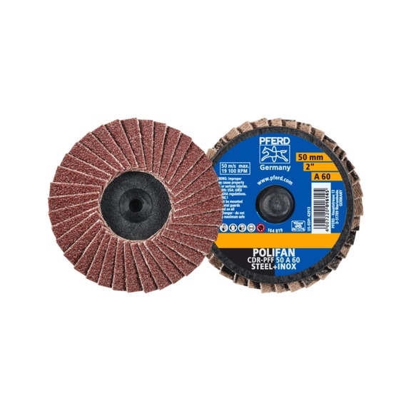 PFERD COMBIDISC corundum mini-POLIFAN CDR diameter 50mm A60 universal - Abrasive tool made of abrasive on a base