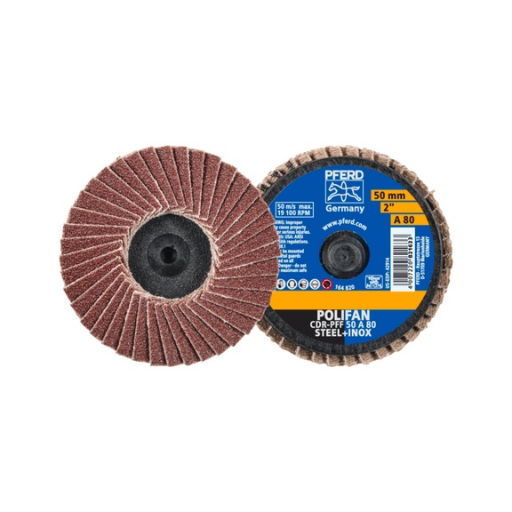 PFERD COMBIDISC corundum mini-POLIFAN CDR diameter 50mm A80 universal - Abrasive tool made of abrasive on a base