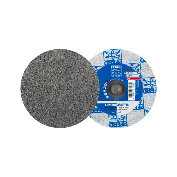 PFERD COMBIDISC pressed non-woven blank CDR PNER 75 mm Hard A Fine for finish - Bonded abrasive with bore or thread