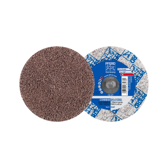 PFERD COMBIDISC pressed non-woven blank CDR PNER 75 mm Hard A Coarse for finish - Bonded abrasive with bore or thread