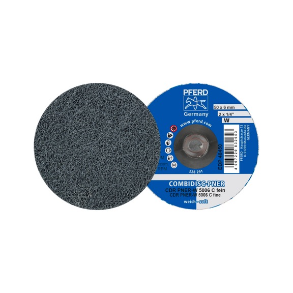 PFERD COMBIDISC pressed non-woven blank CDR PNER 50 mm soft SIC fine for finish - Bonded abrasive with bore or thread