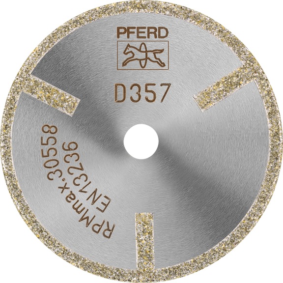 PFERD diamond cutting blade D1A1R 50x2.0x10.0mm D357 with protective segment for GRP - Grinding tool with diamond or boron nitride with bore