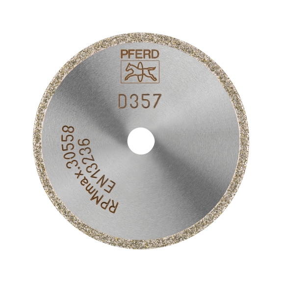 PFERD Diamant-Trennscheibe D1A1R 50x2,0x6,0mm D357 durchgängiger Belag für GFK - Schleifwerkzeug mit Diamant oder Bornitrid mit Bohrung